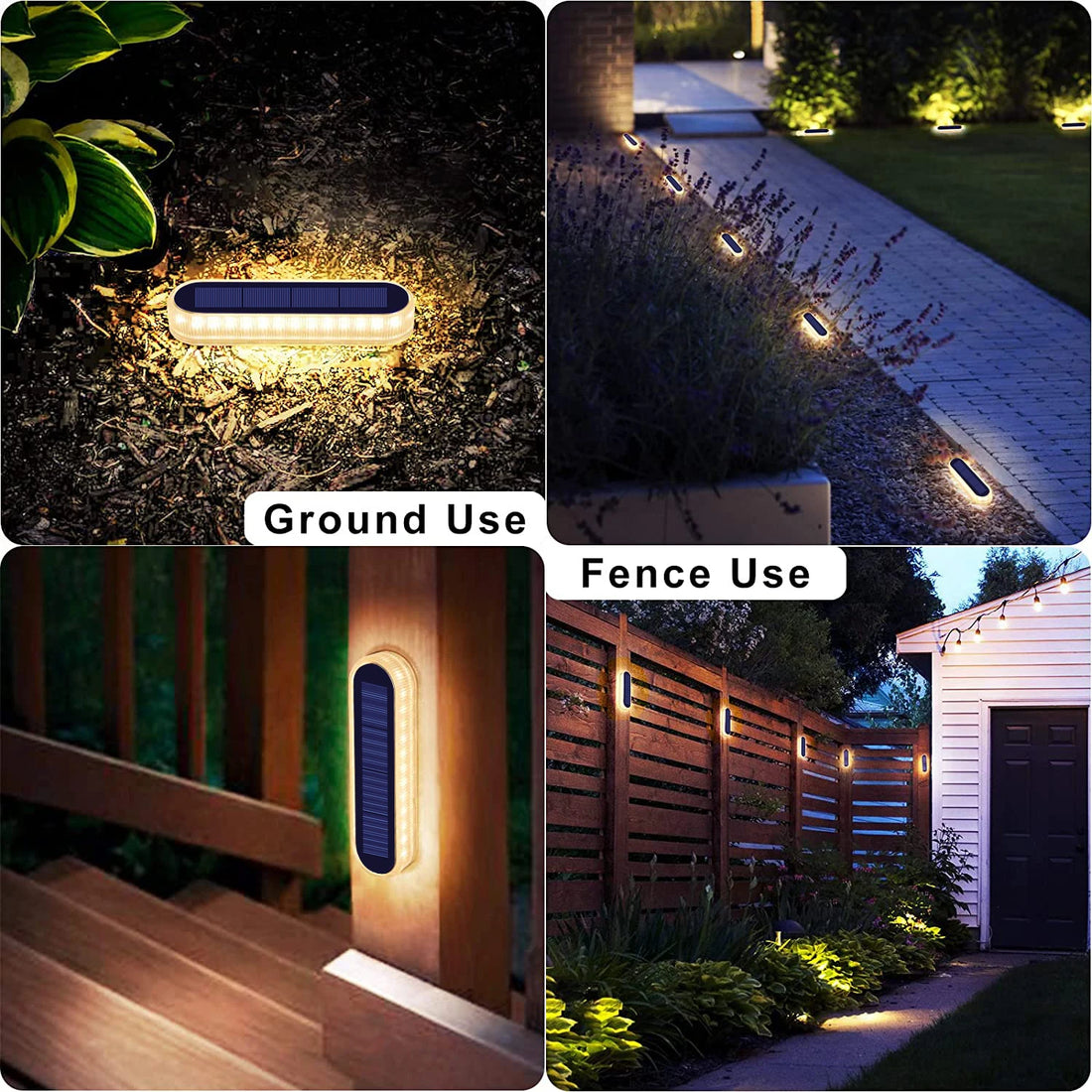 Quality Solar Step Lights Waterproof IP68 Warm White LED Path Lights