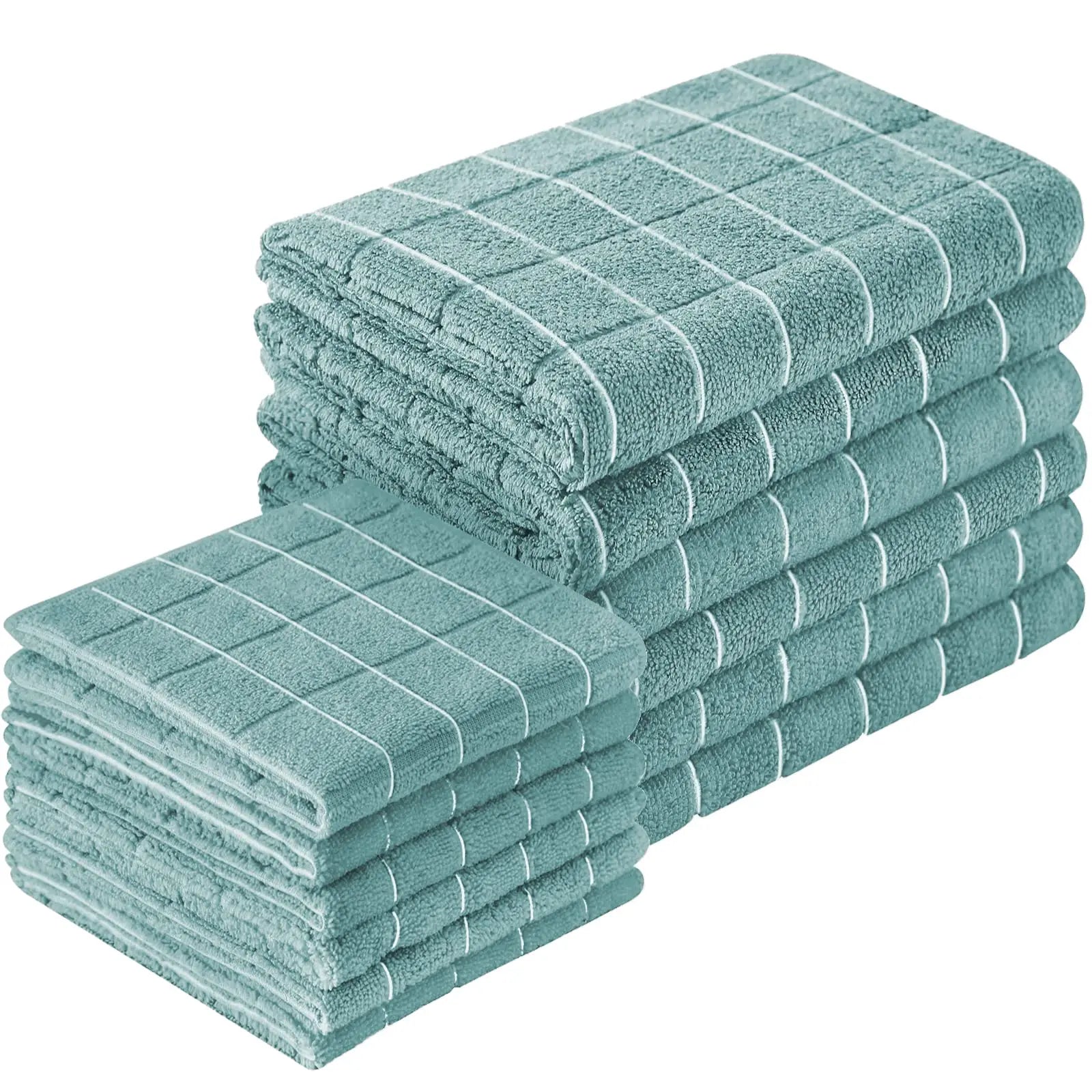 12pcs Microfiber Kitchen Towels and Dishcloths Set