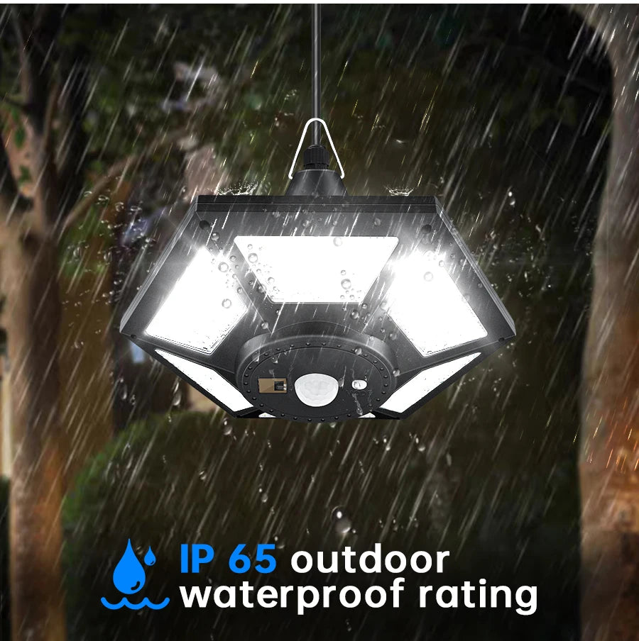 Solar Shed Light Solar Pendant Light Indoor Outdoor 228/180 LED