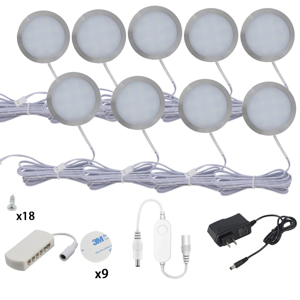 Tuya Zigbee 3.0 Smart LED Under Cabinet Lighting Dimmable Puck Lights Full