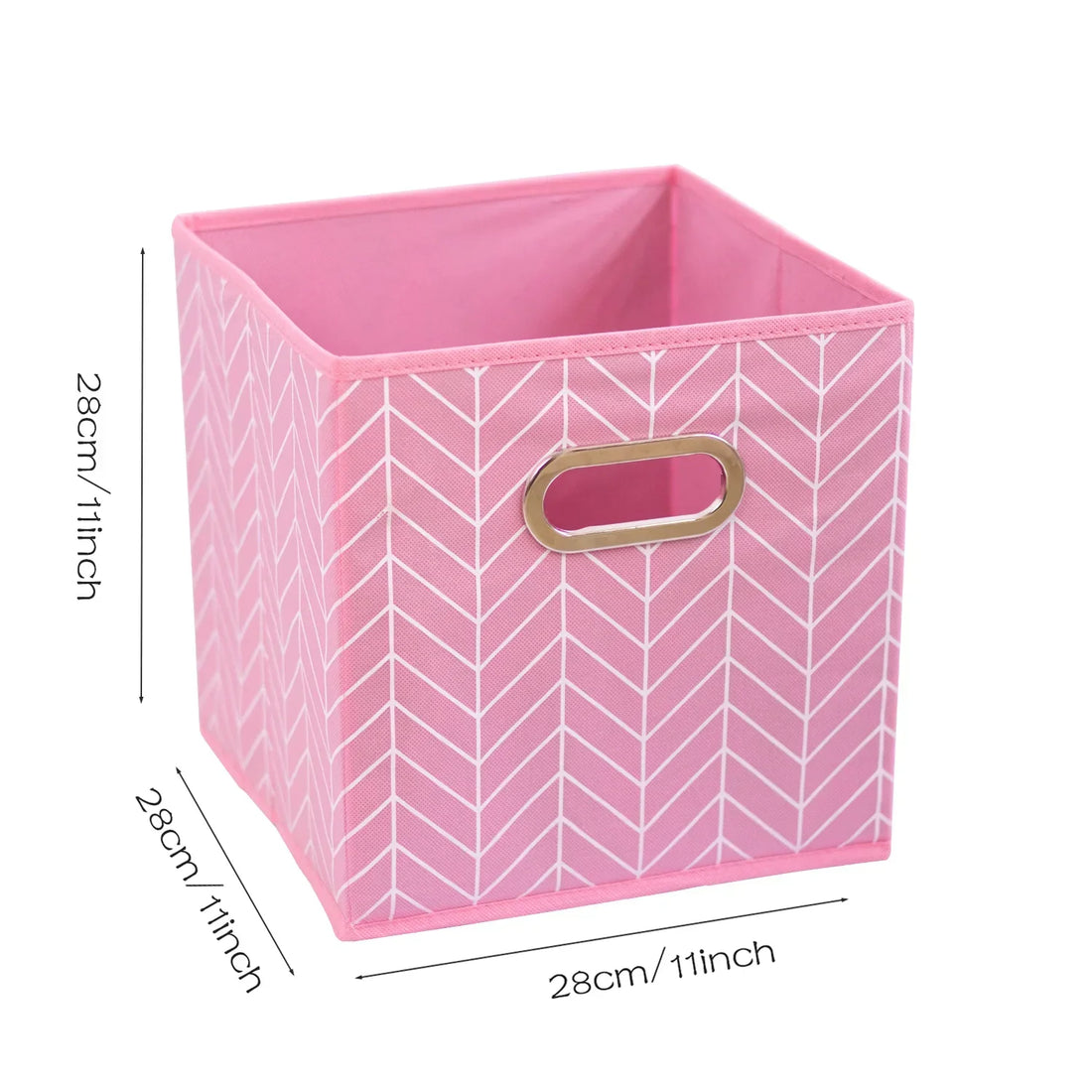 Foldable Organizer Basket With Handle Collapsible Storage Box