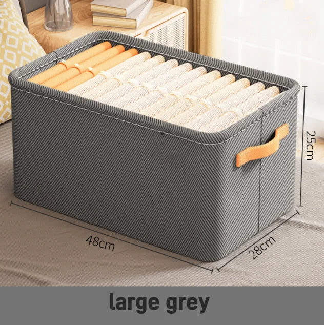 Folding Cotton Linen Storage Box Basket For Storing Dirty Clothes Laundry Basket