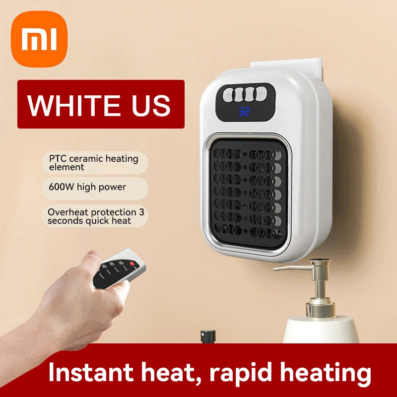 Xiaomi New Portable Heater Mini Electric Heater Plug in Wall Room Heater