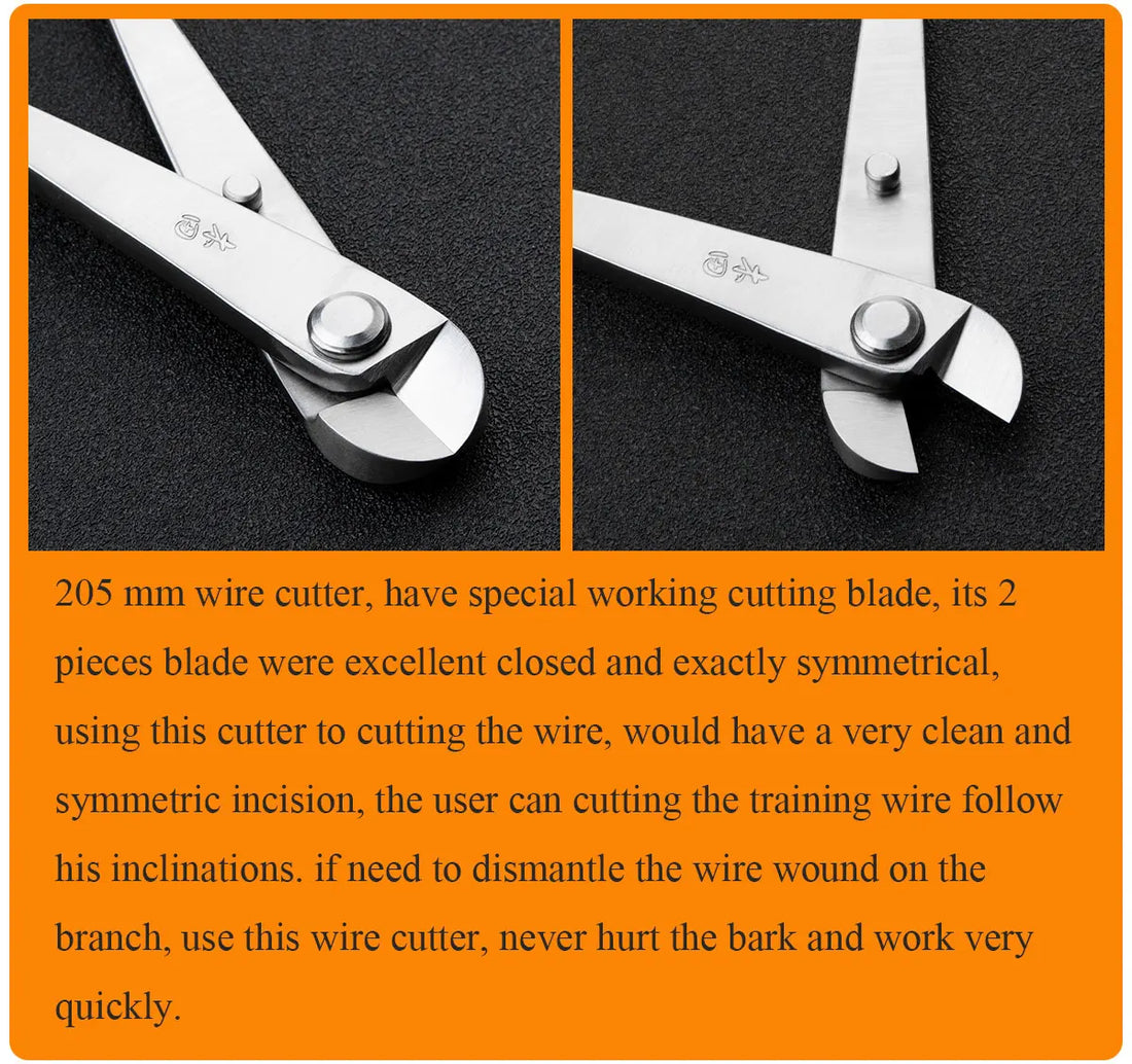 Professional grade bonsai tools wire cutter integrally forged with 4Cr13MoV