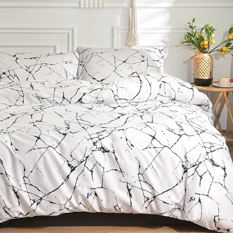 Black Marble Duvet Cover Sets Single/Queen/King Comforter