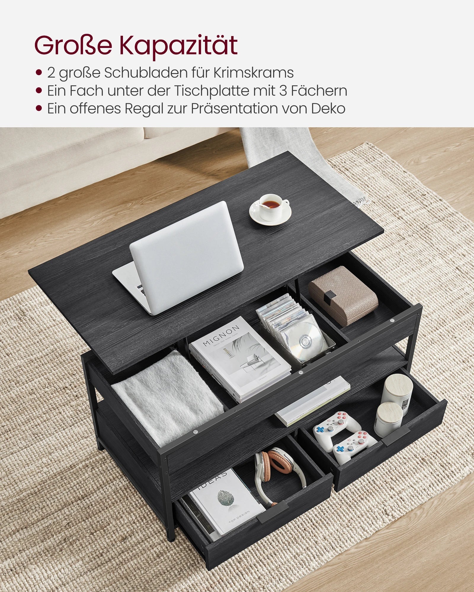 VASAGLE coffee table