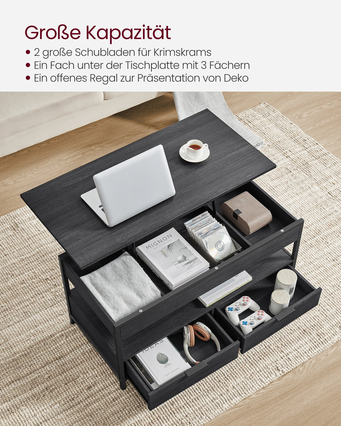 VASAGLE coffee table