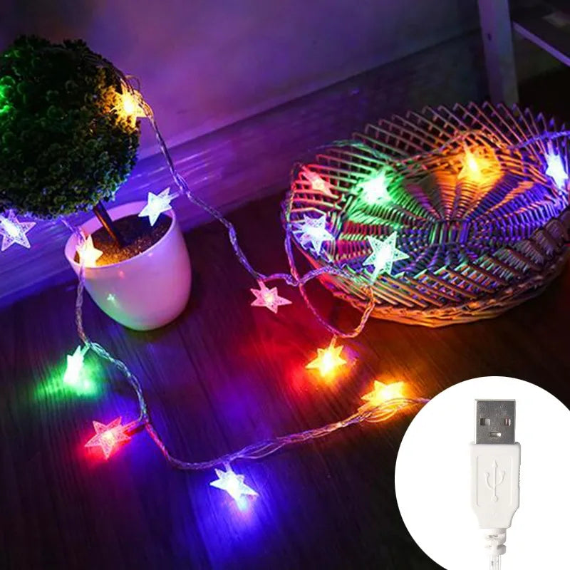 LED String Lights Outdoor Star Chain Lights