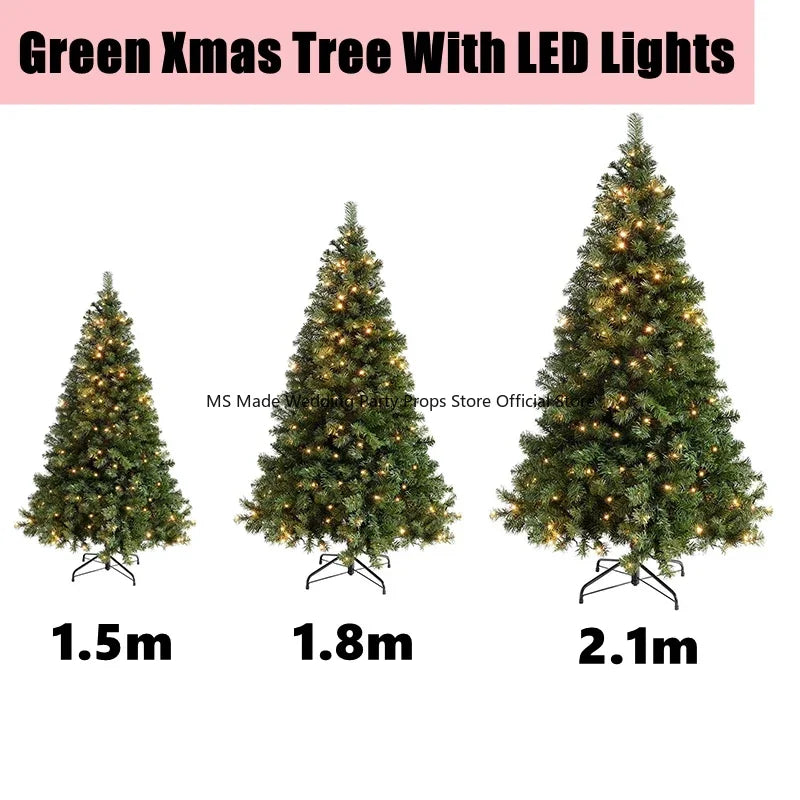 150-210cm Reusable PVC Artificial Christmas Tree