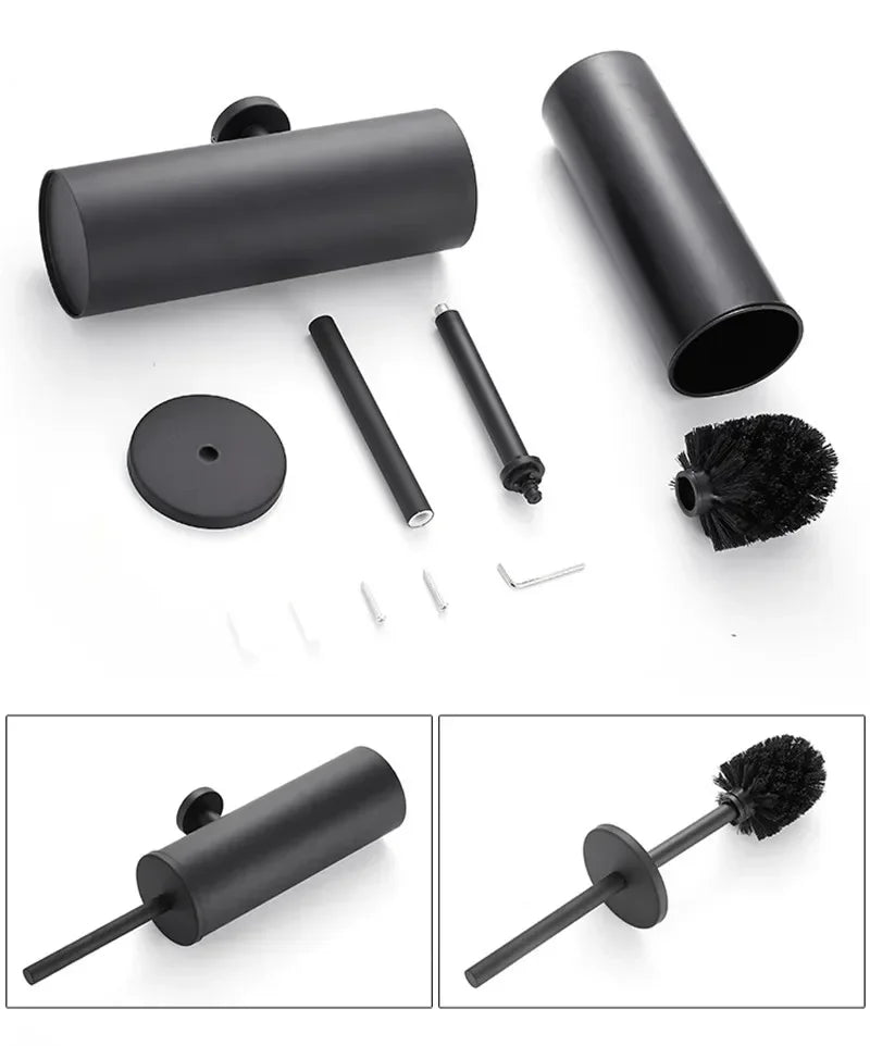 304 stainless steel toilet brush with base