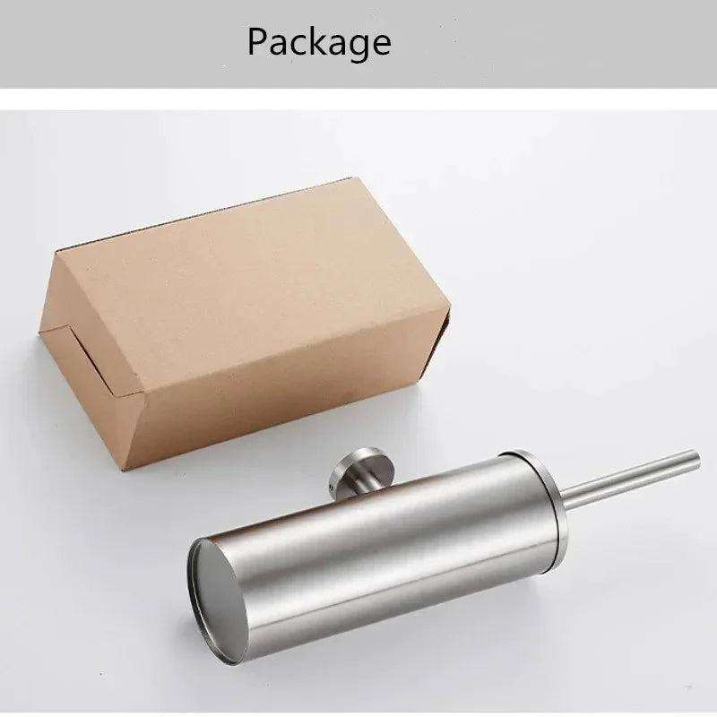 304 stainless steel toilet brush with base
