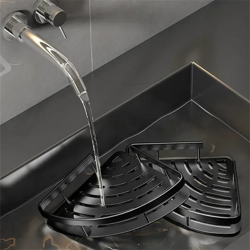No Drill Wall Corner Bathroom Shelf Corner Shelf Storage Organizer