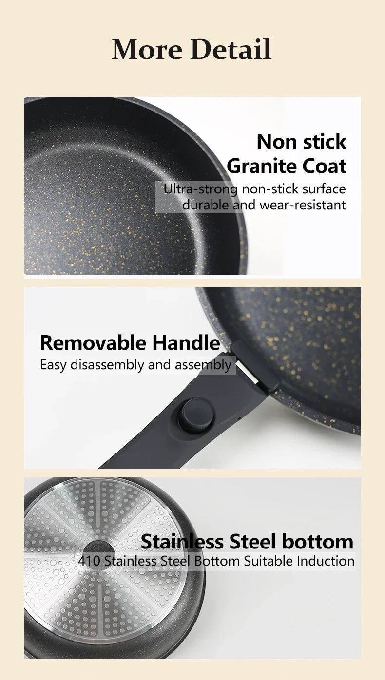 DONNOR Kitchen Pots and Pans Set Cookware Set