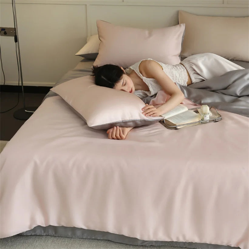 Mulberry Silk Bedding Set Luxury Natural 100% Silk Duvet Cover Set