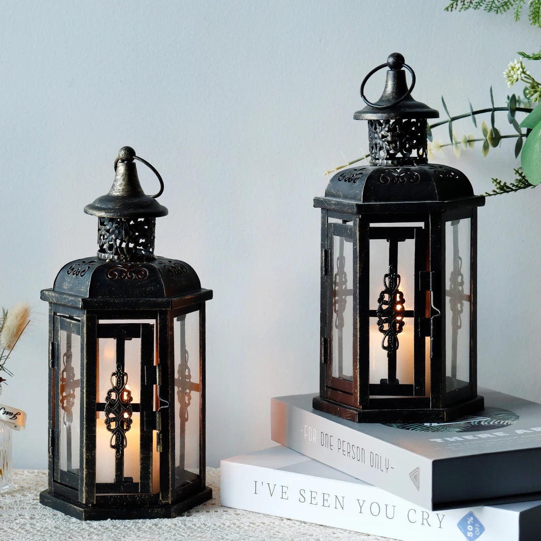Vintage Nordic Candle Holder Lanterns Candles