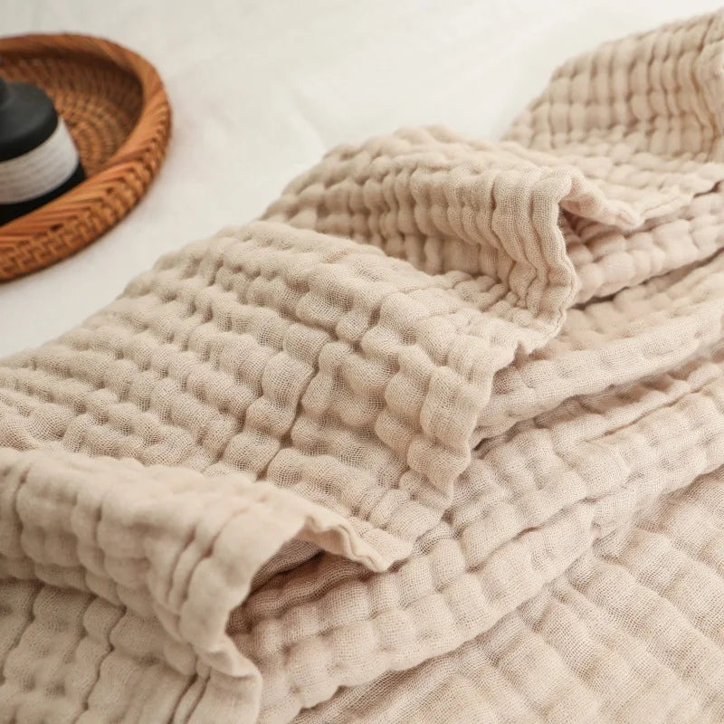 150X200cm Large Size Baby Blanket Cotton Gauze 6layer Muslin Blankets
