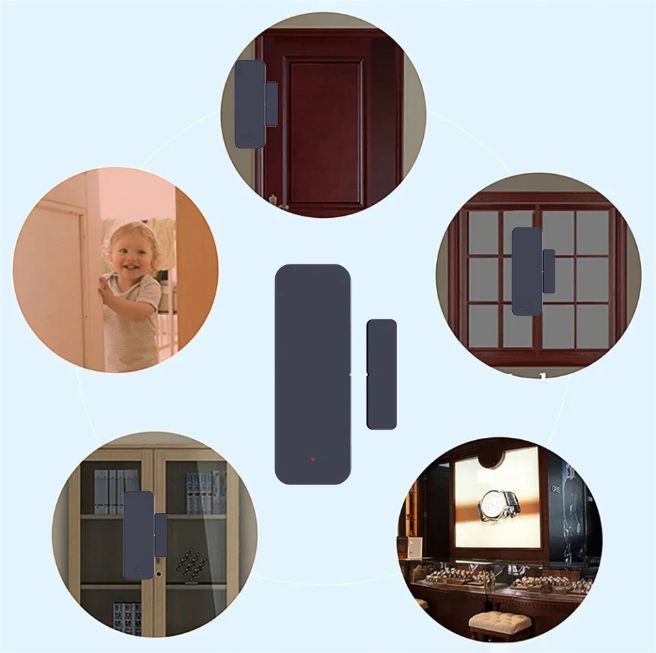 Tuya Zigbee Wifi Door Sensor Window Entry Sensor Security Burglar