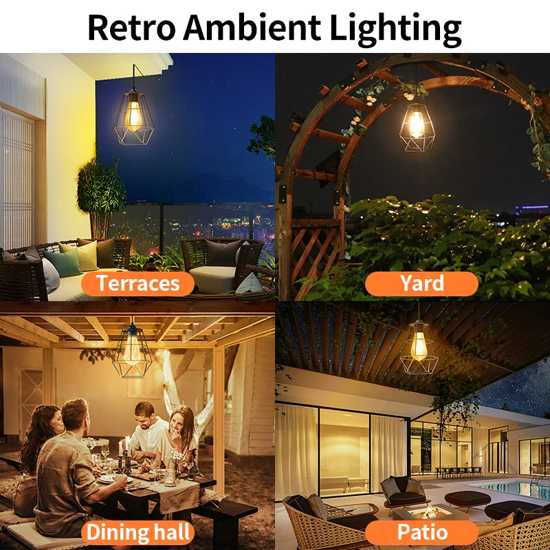 Solar Pendant Lights Indoor and Outdoor Super Bright IP65 Waterproof Solar