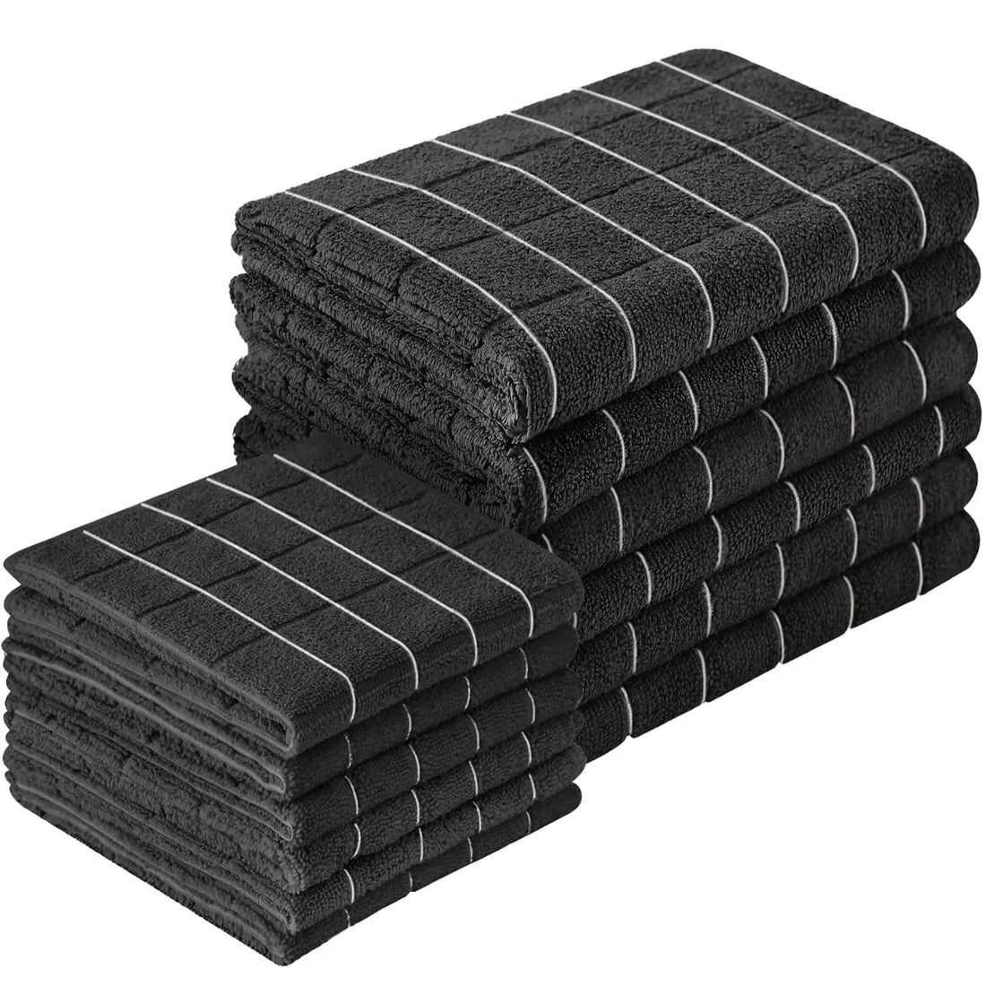 12pcs Microfiber Kitchen Towels and Dishcloths Set