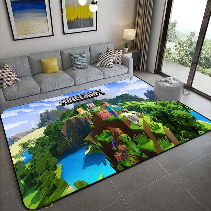 3D Game M-MINE Sandbox Carpet for Living Room Decor Bedroom