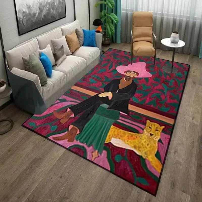 VIKAMA Art Retro Abstract Crystal Pile Carpet