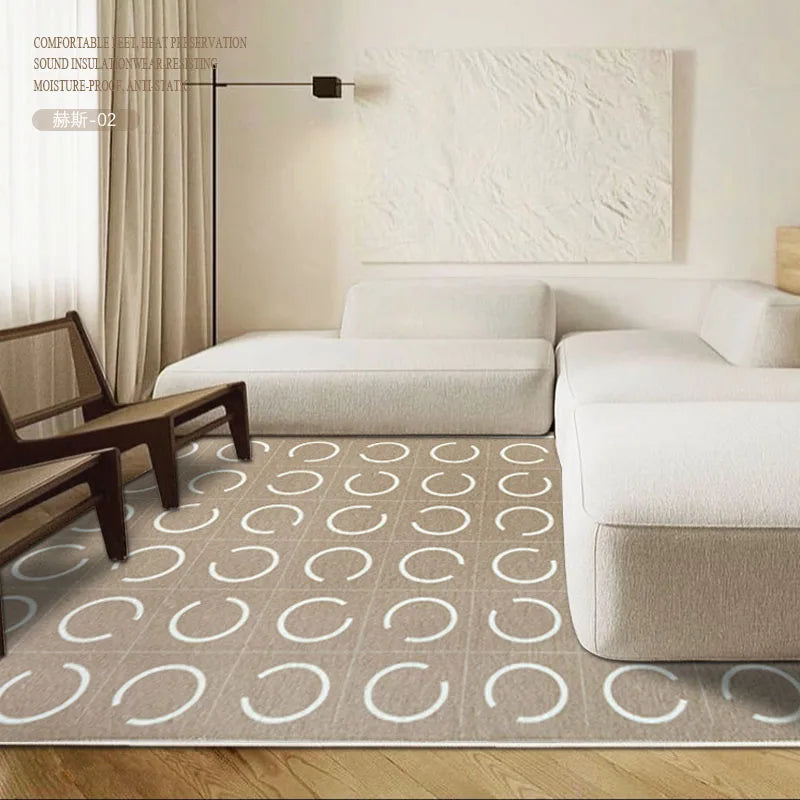 French Retro Rugs for Bedroom Checkerboard Living Room Decoration