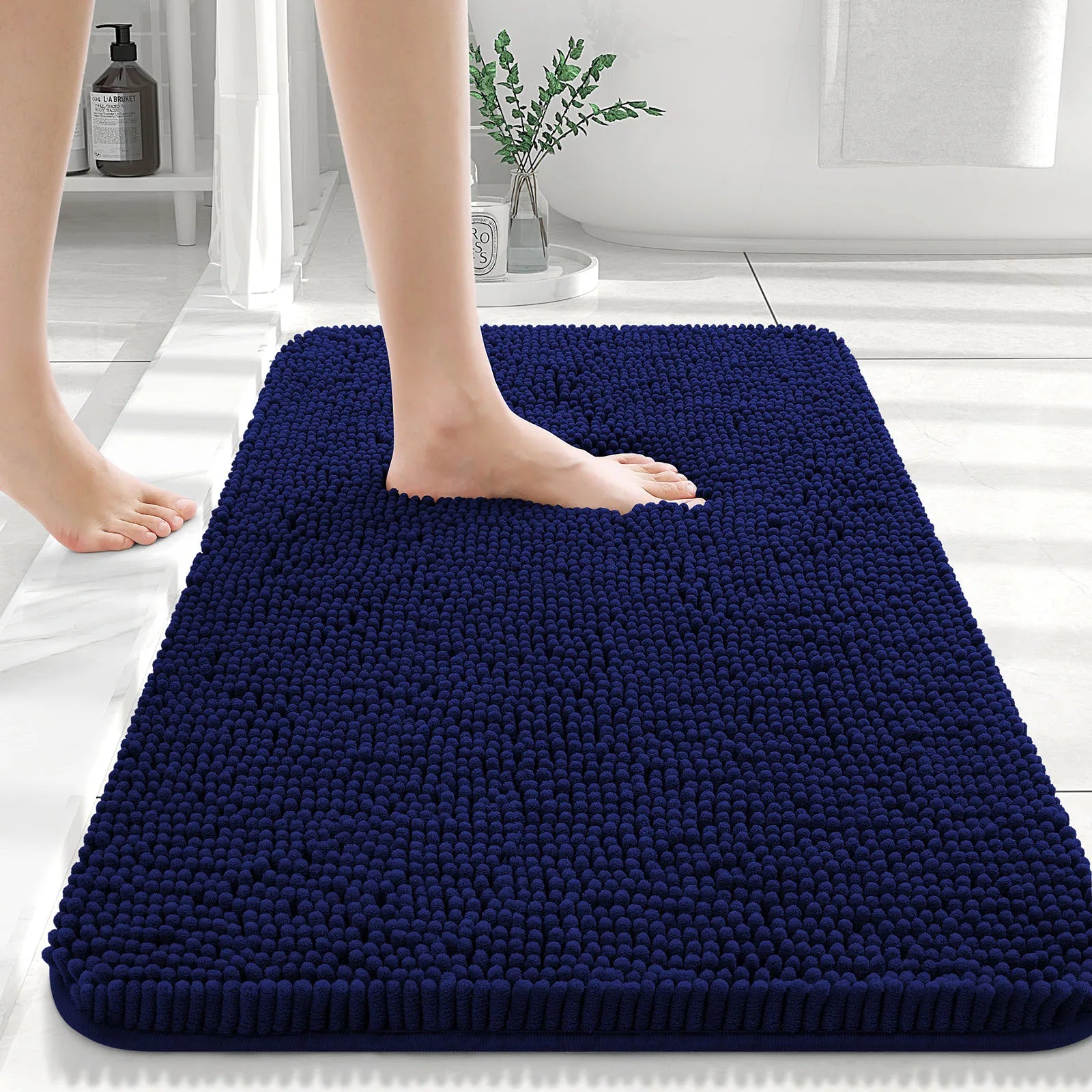 HAPIHAPPY New Chenille Bathroom Rug Mat Extra Soft Thick
