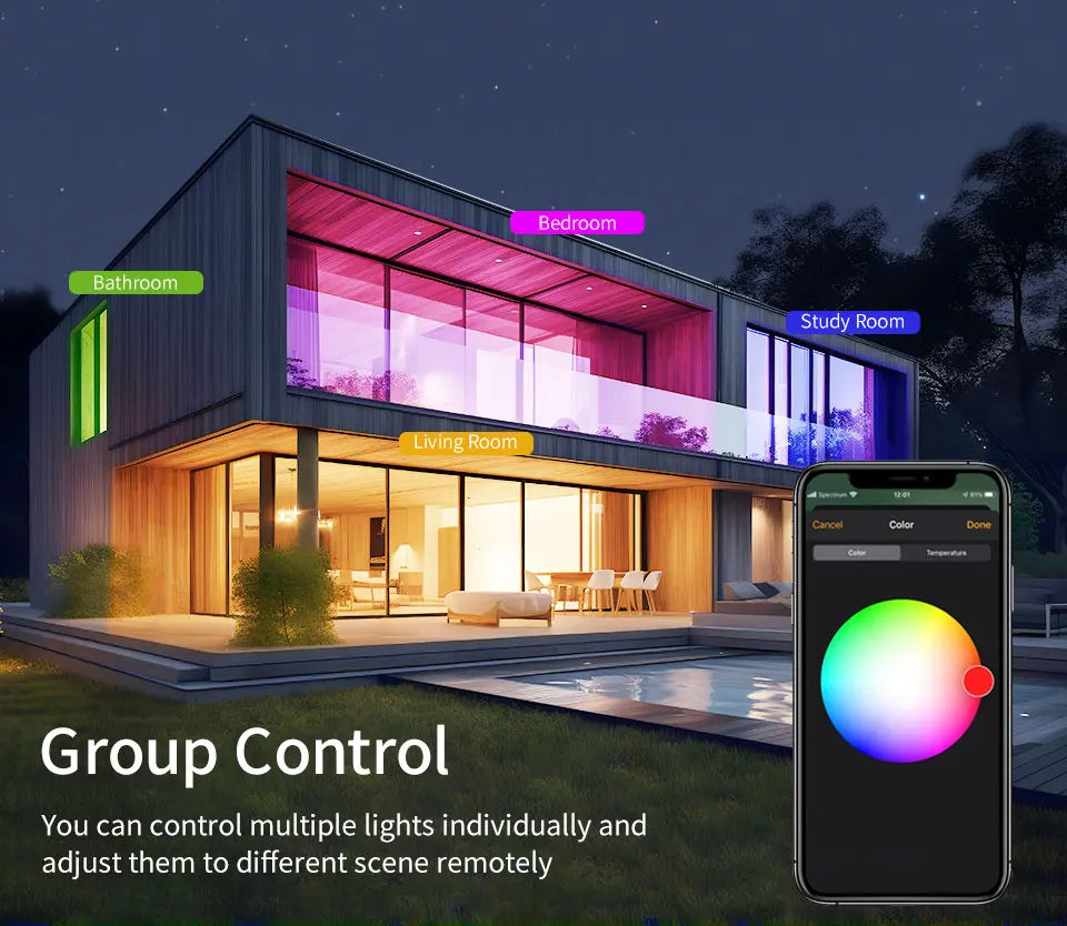Smart WiFi LED Ceiling Light 24W Cozylife APP Control Voice Control
