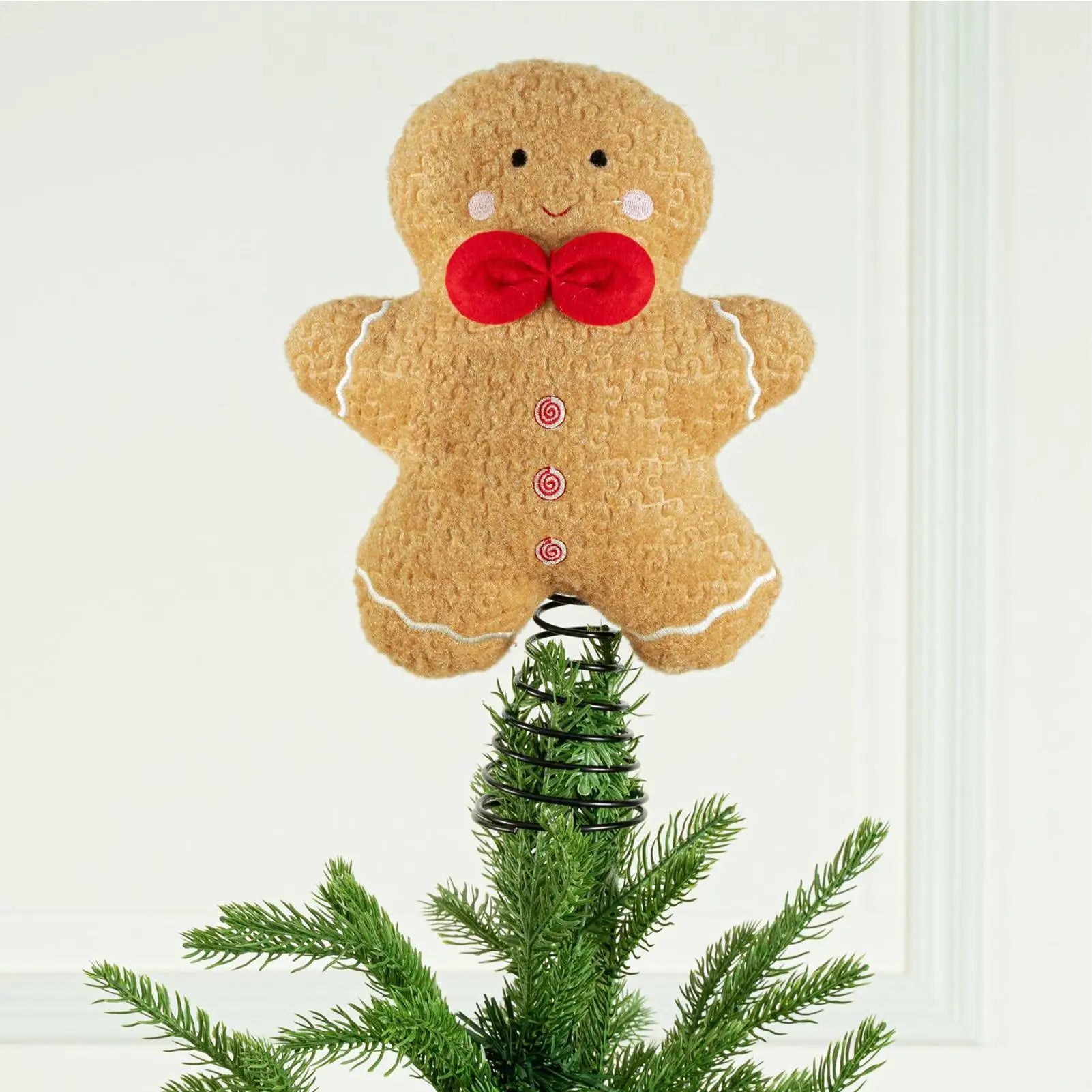 Christmas Pentagon Top Gingerbread Man Tree Topper Xmas Tree
