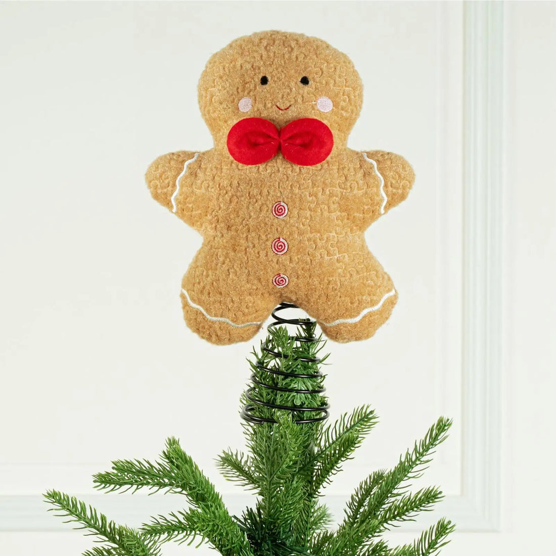 Christmas Pentagon Top Gingerbread Man Tree Topper Xmas Tree