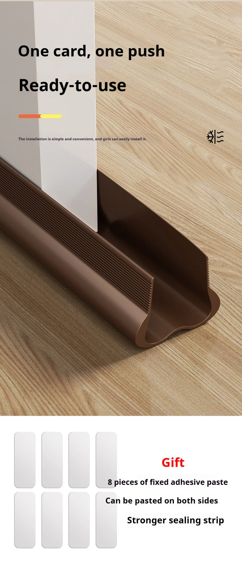 PVC Flexible Door Bottom seal Strip Weatherstrip Under Door Draft Stopper