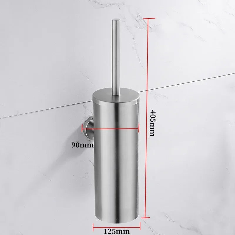 304 stainless steel toilet brush with base