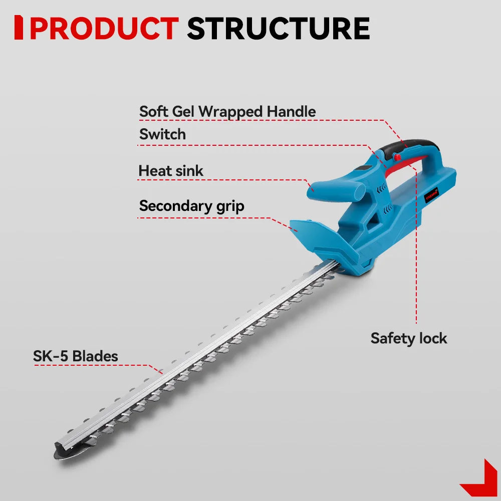 ONEVAN 3000W Cordless Electric Hedge Trimmer Handheld