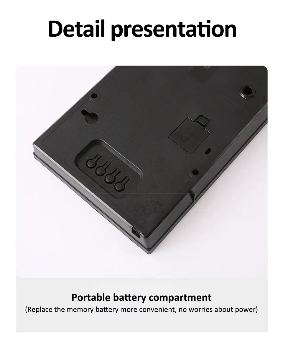 Digital Large Wall Clock Alarm Temperature Date Calendar Display