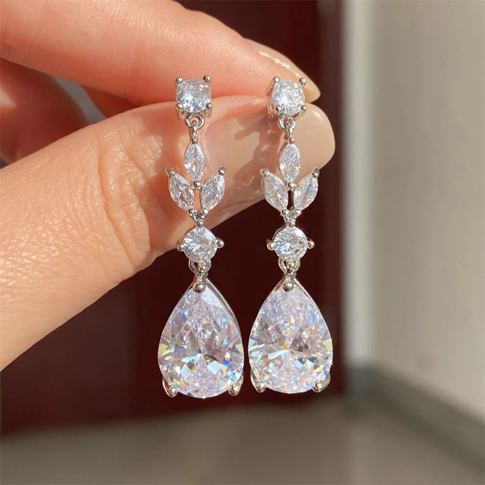 ZAKOL Brand Luxury AAA Zircon Earrings Necklace Jewelry Set