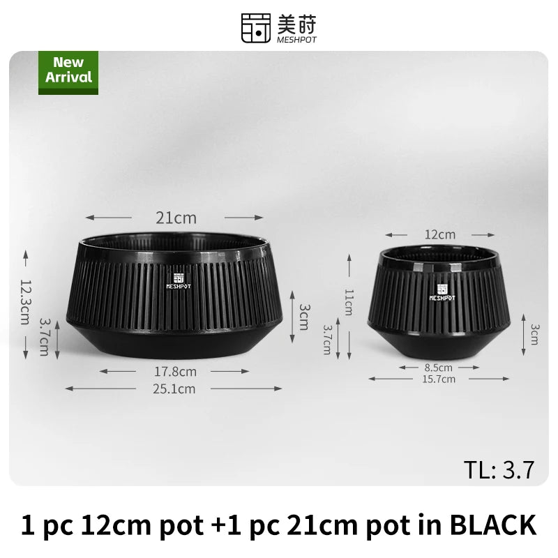 Meshpot Bonsai Pots with Drainage Tray and Excellent Airflow