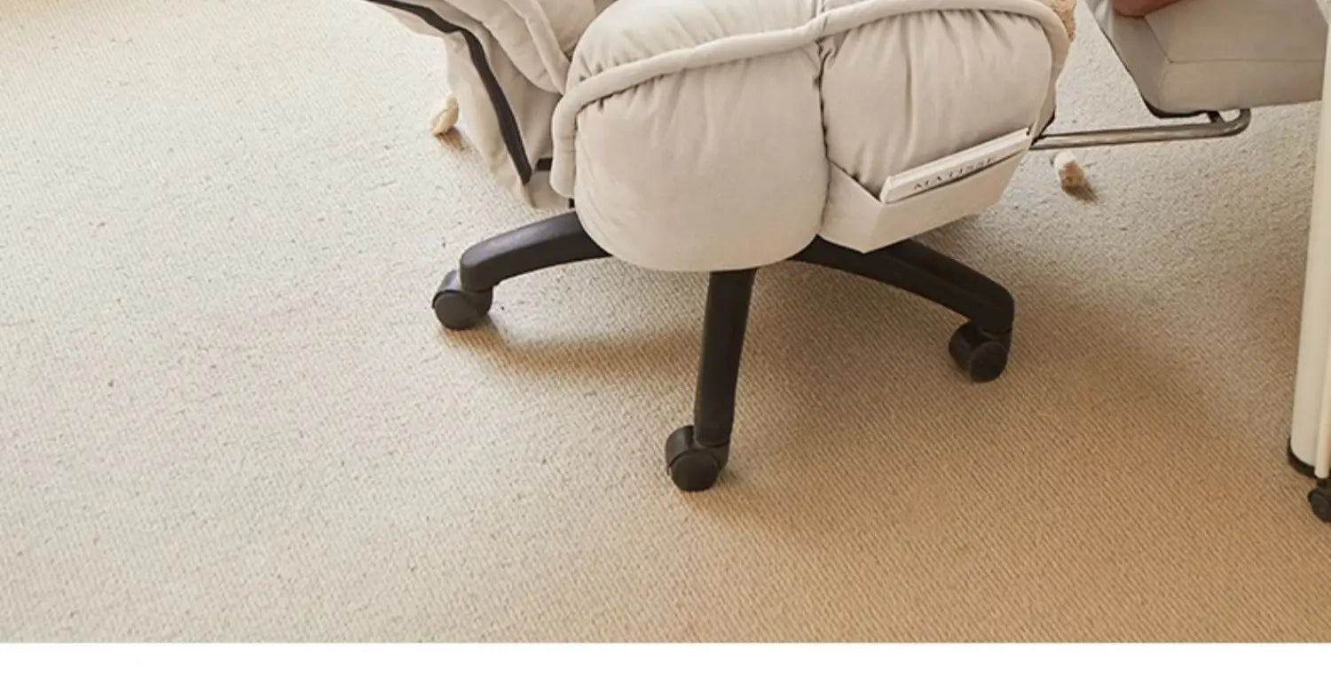 Footrest Wheels Office Chair Kids Velvet