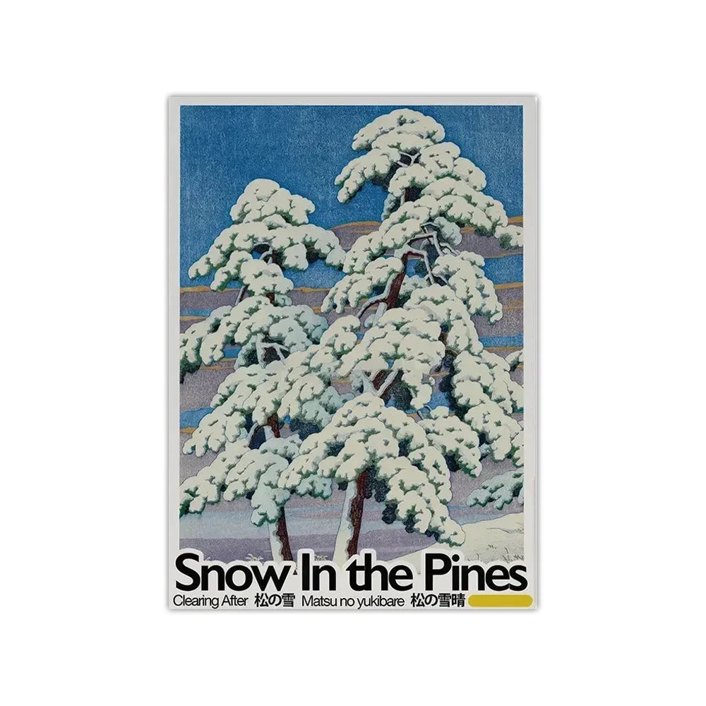 1PC Frameless Japanese Vintage Koi HD Posters Canvas Painting