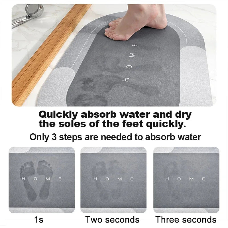 Bath Mat Super Absorbent Non Slip Bath Bathroom