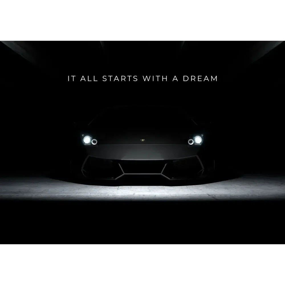 Chase Your Dreams Luxury Super Sports Cars Posters Print on Canvas