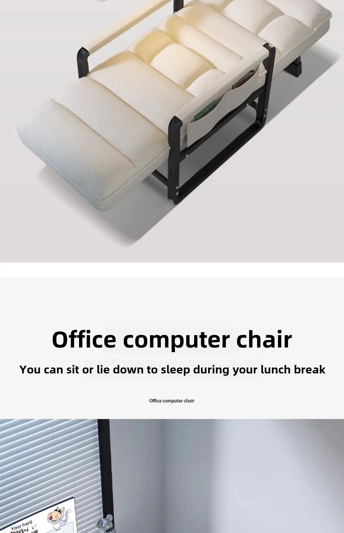 Reclining chair office lunch break folding chair