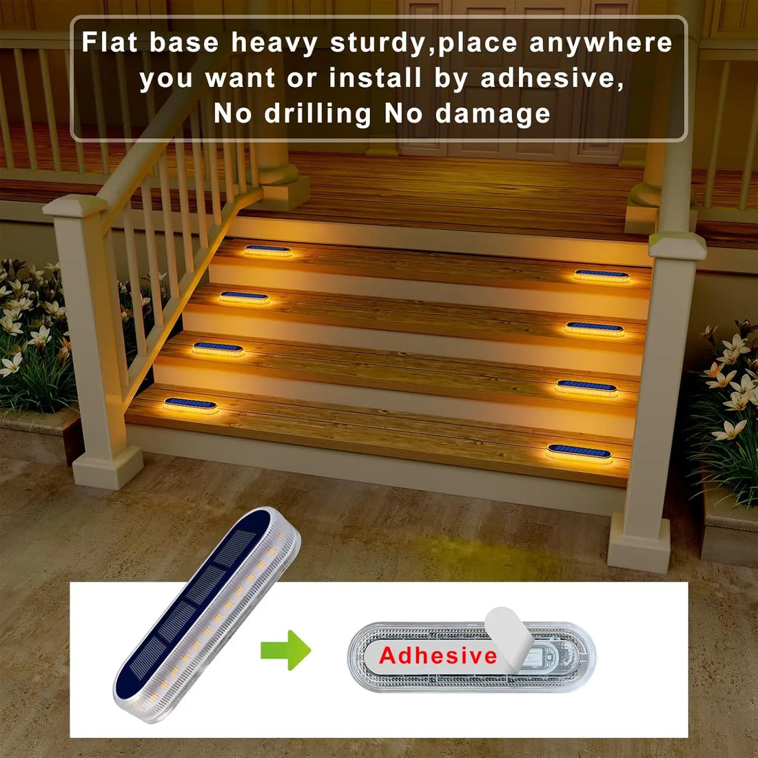 Quality Solar Step Lights Waterproof IP68 Warm White LED Path Lights