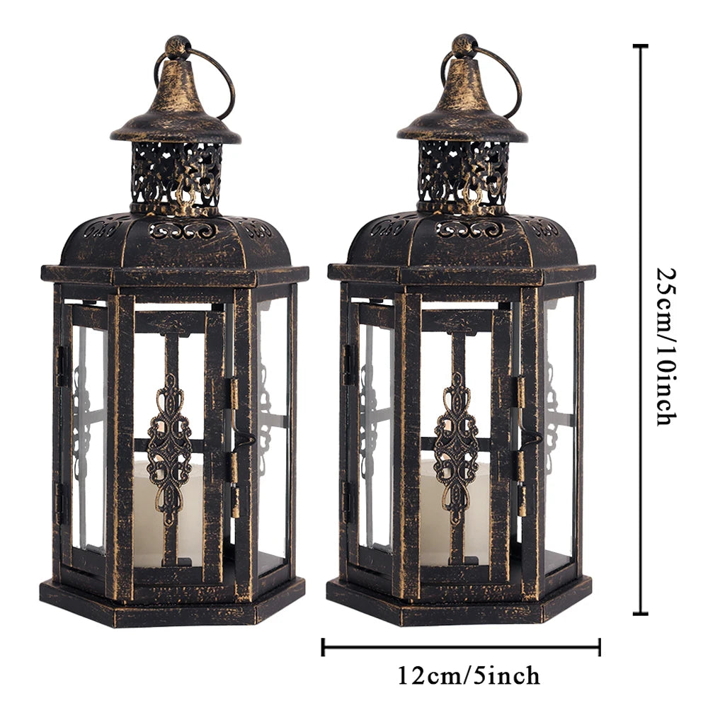 Vintage Nordic Candle Holder Lanterns Candles