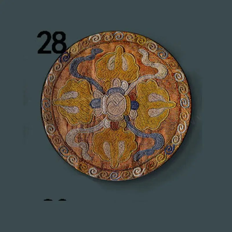 6-8inch Chinese Style Ceramic Plate with Dragon Phoenix