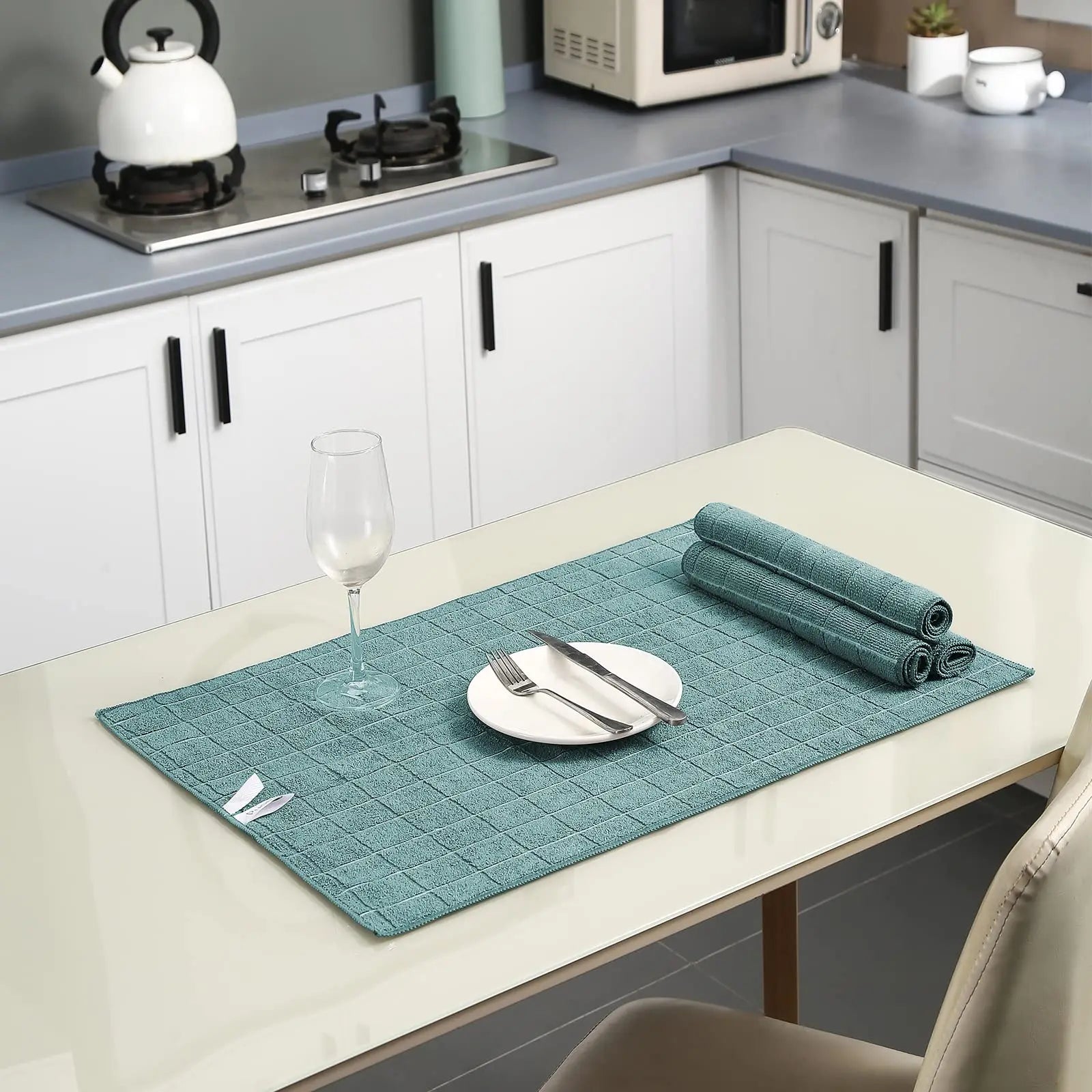 12pcs Microfiber Kitchen Towels and Dishcloths Set