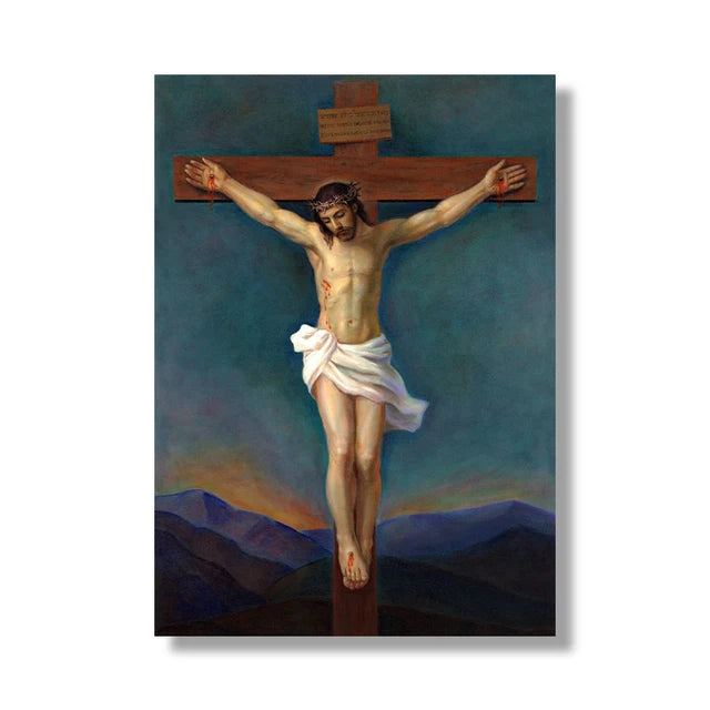 Jesus Christ On The Cross Painting Prints on Canvas Wall Art Christ Pictures