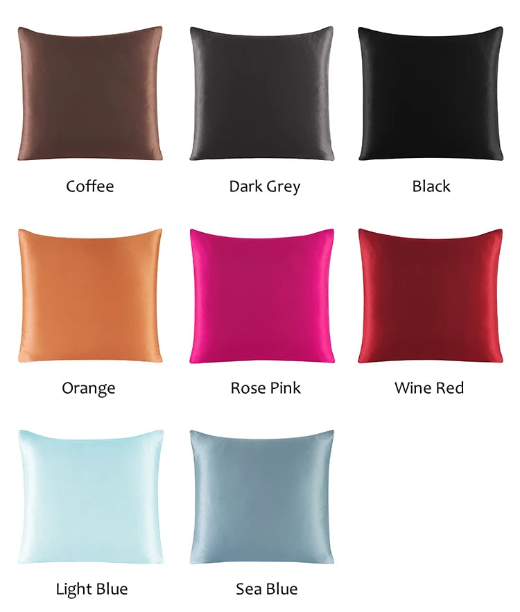 100% Pure Silk Pillowcase With Zipper Cushion Pillow Cover