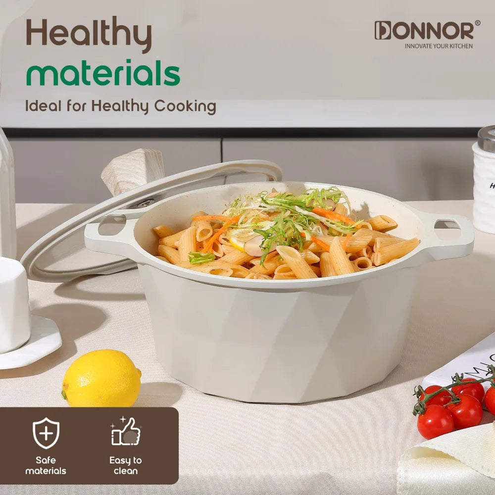 DONNOR 21pcs Pots and Pans Set Medical Stone Cookware Sets