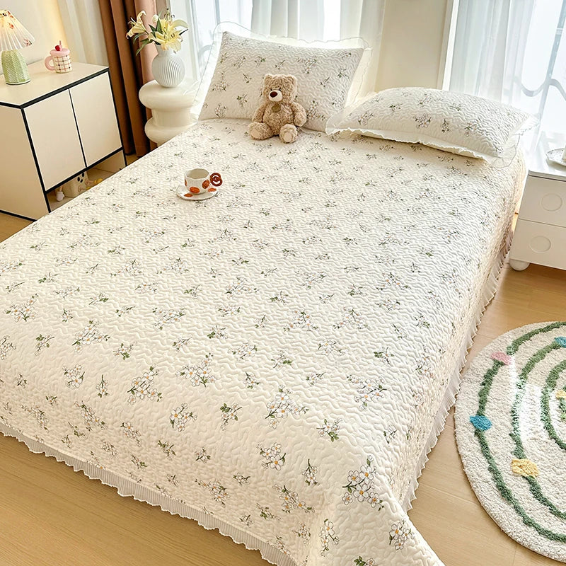 Thicken Bed Cover Floral Style Bedspread Home Bed Linen Double Bedspreads