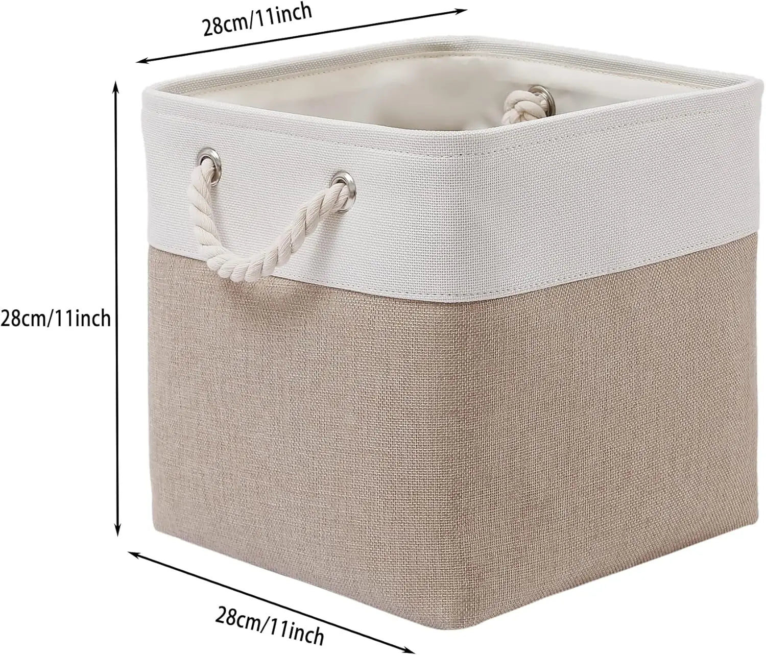 11 x 11 Inch Cube Storage Bins, Large Collapsible Fabric Storage Bin